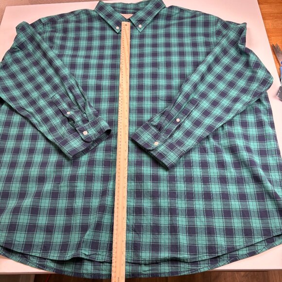 NWT St. John's Bay Stretch Plaid Button-Down Shirt Men's 4XL - Picture 5 of 7